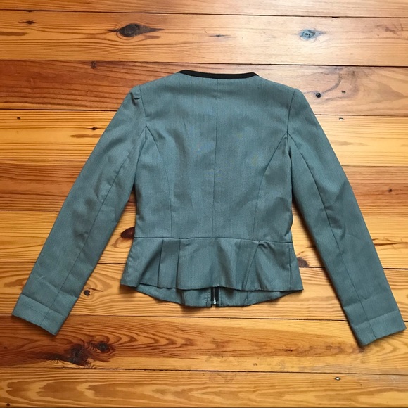 NY Collection Gray Black Ruffle Jacket, EUC, S - Picture 15 of 15